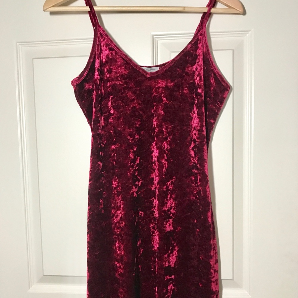 Crushed Red Velvet dress